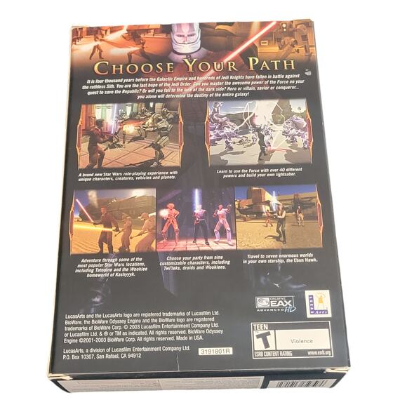 Retro Star Wars Knights of the Old Republic PC CD-ROM 4 Disc Manual Rated Teen - Picture 2 of 8
